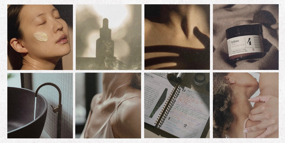 SKincare + Body moody collage