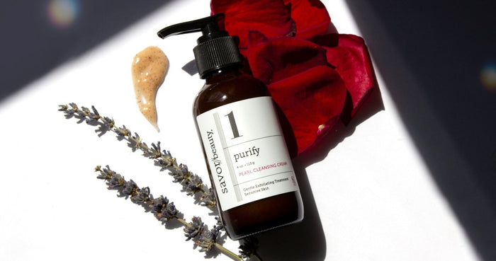 moody fall image of Pumpkin AHA PHA Face Cream , pumpkins are visible in the backround