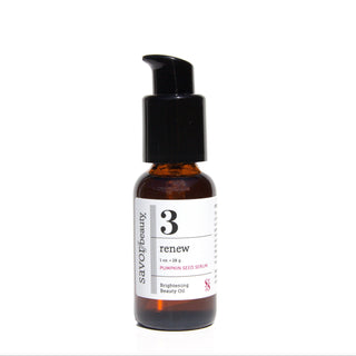 Savor Beauty Pumpkin Seed Serum bottle on white background