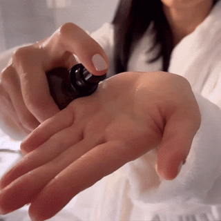 GIF of Angela Jia Kim using Rosemary Cloud Cleanser on face